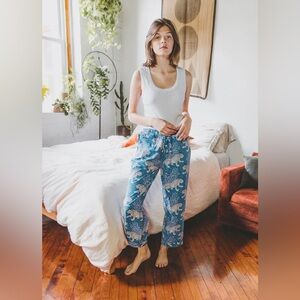 Printfresh Blue “Tiger Queen” Pajama Pants, Size Medium